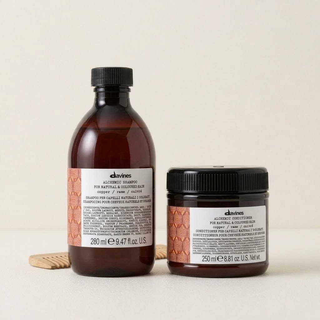"NATURALTECH" DAVINES ALCHEMIC COPPER SHAMPOO 250ML + CONDITIONER 250ML