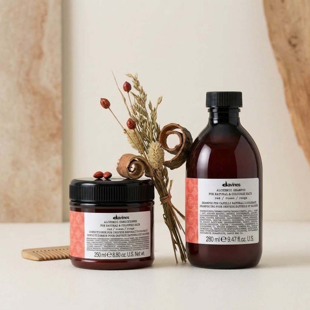 "NATURALTECH" DAVINES ALCHEMIC RED SHAMPOO 250ML + CONDITIONER 250ML